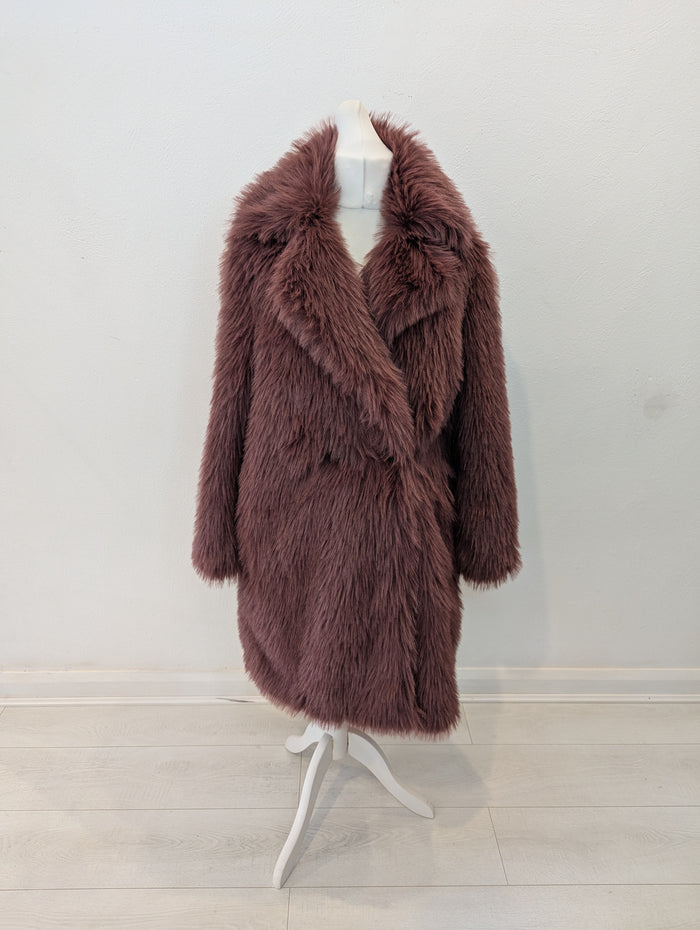 Very Dusky Pink Fluffy Coat 12