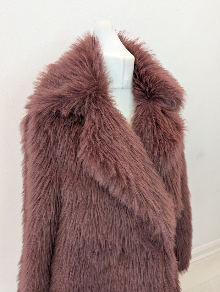 Very Dusky Pink Fluffy Coat 12