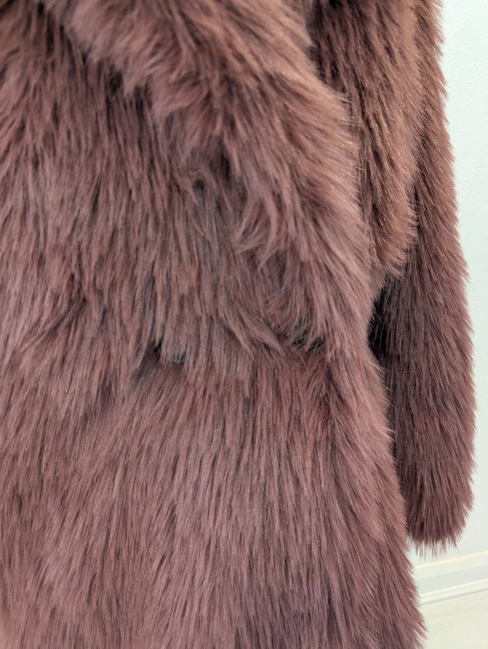 Very Dusky Pink Fluffy Coat 12
