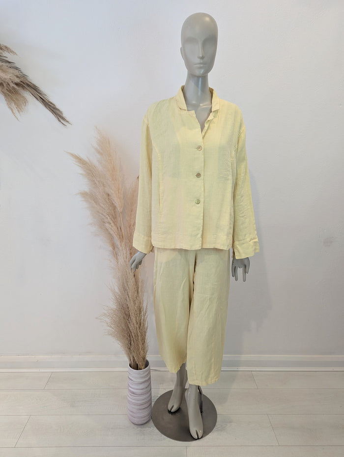 Vetono Lemon M/L Linen Suit NWT