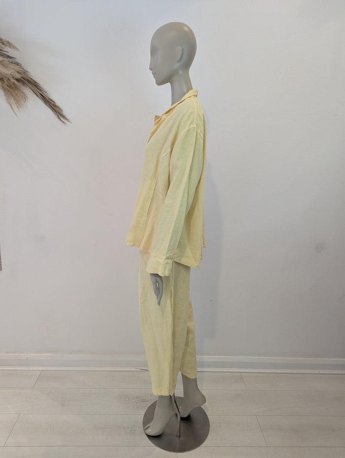 Vetono Lemon M/L Linen Suit NWT