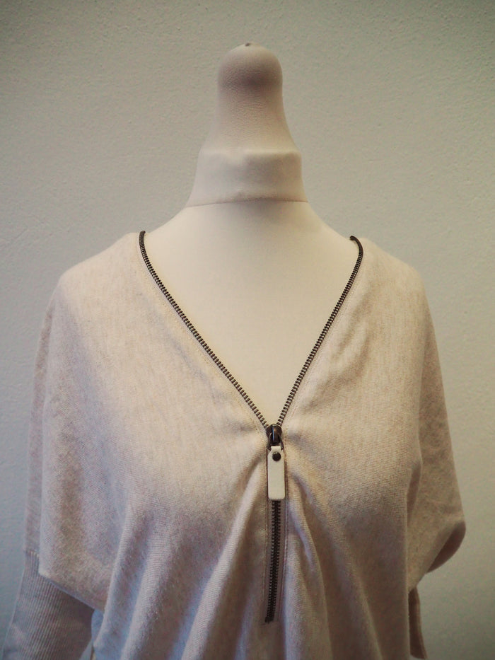 Via Appia Cream Zip Jumper 12