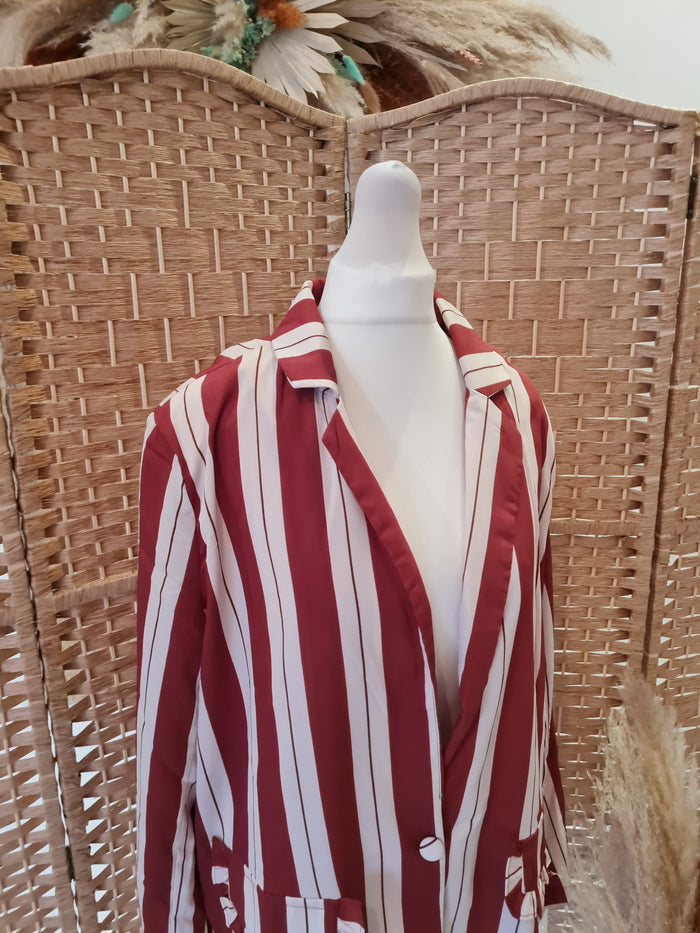 Vila Red Stripe Blazer 44 RRP £42