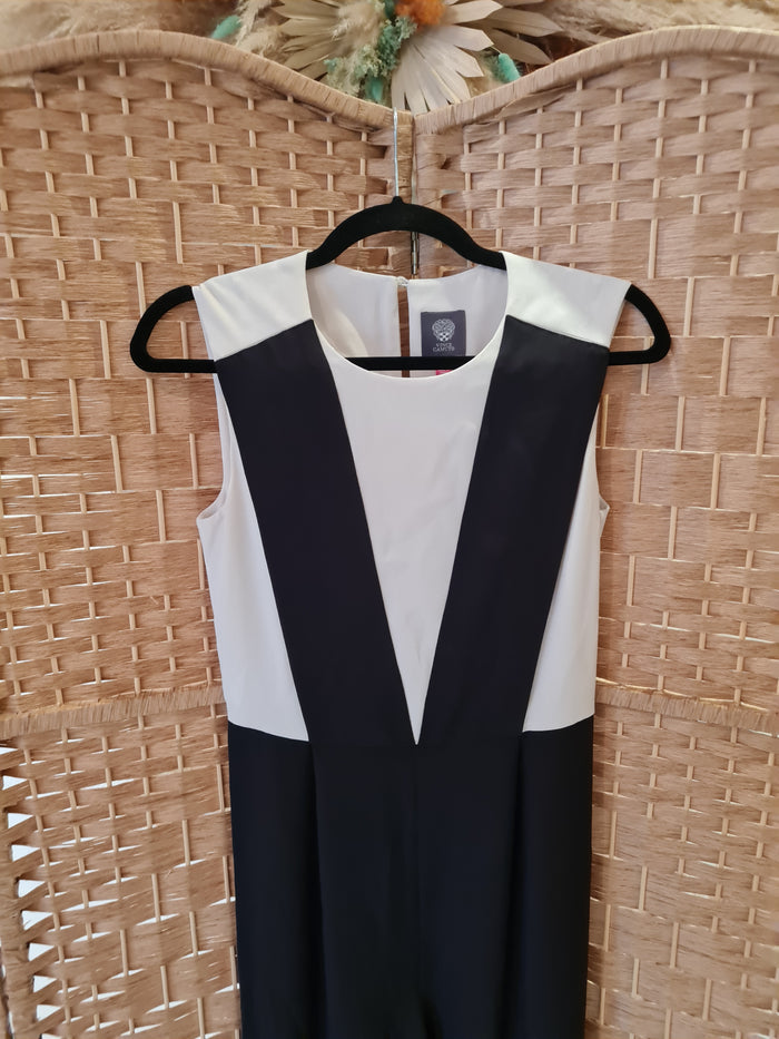 Vince Camuto black/white jumpsuit S