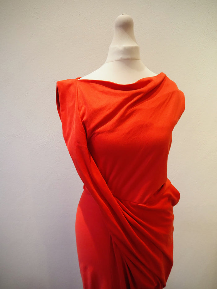 Vivienne Westwood Anglomania Long Orange Dress Size M