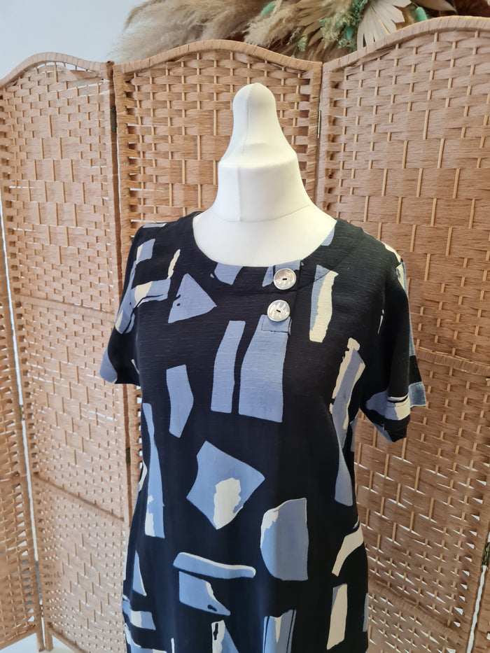 Viz A Viz navy printed tunic 10/12