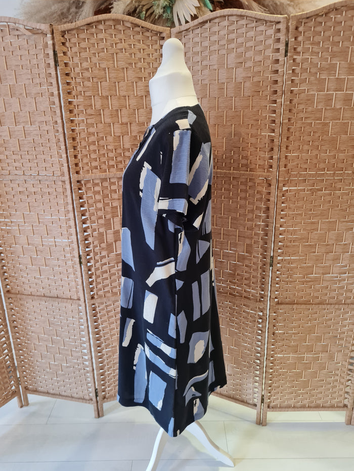 Viz A Viz navy printed tunic 10/12