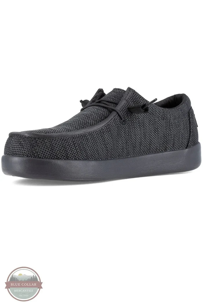 Volcom VM30802 Men's Chill Safety Toe Slip Resistant Work Sneakers in Black instep side view