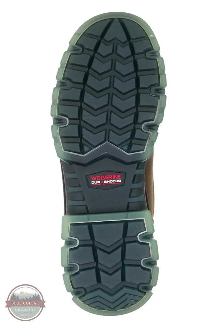 Wolverine W261090 Men's Durashocks® SR Icon Insulated 6" Carbonmax Work Boot in Dark Brown bottom sole view