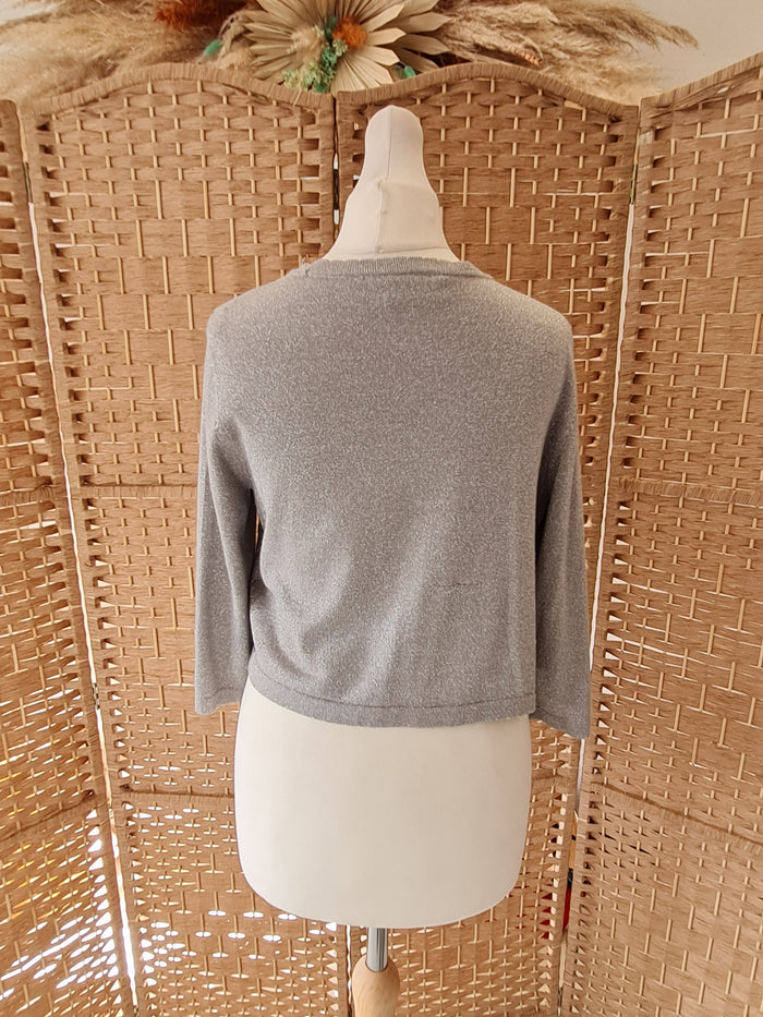 Wallis Silver sparkle bolero M