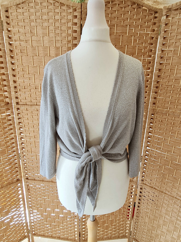 Wallis Silver sparkle bolero M