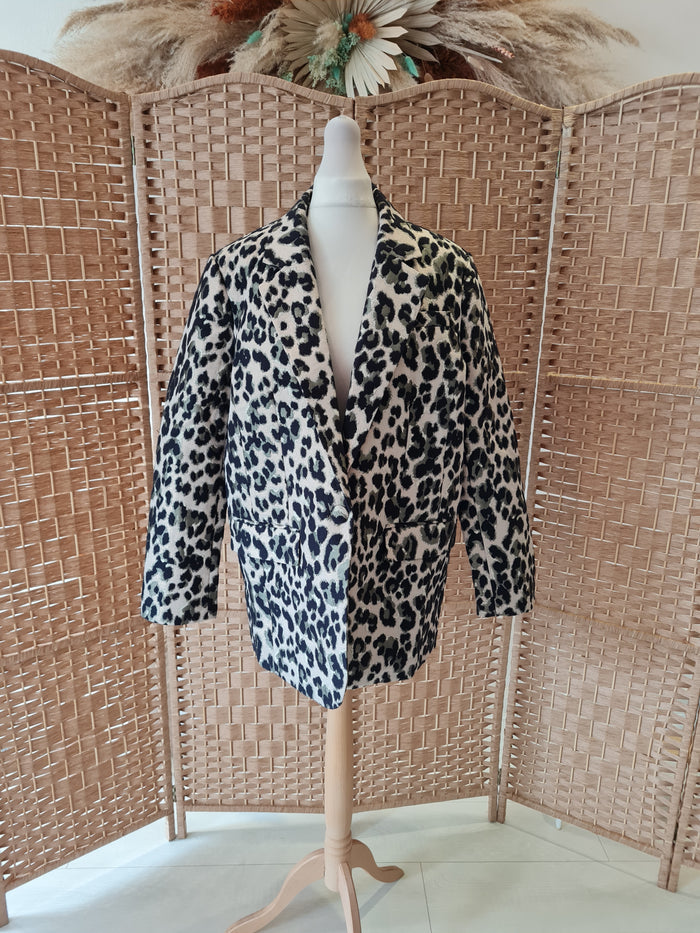 Warehouse Animal print Blazer 10 NWT
