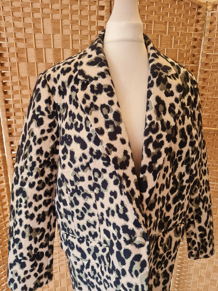 Warehouse Animal print Blazer 10 NWT