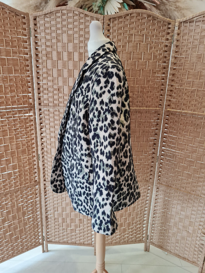 Warehouse Animal print Blazer 10 NWT