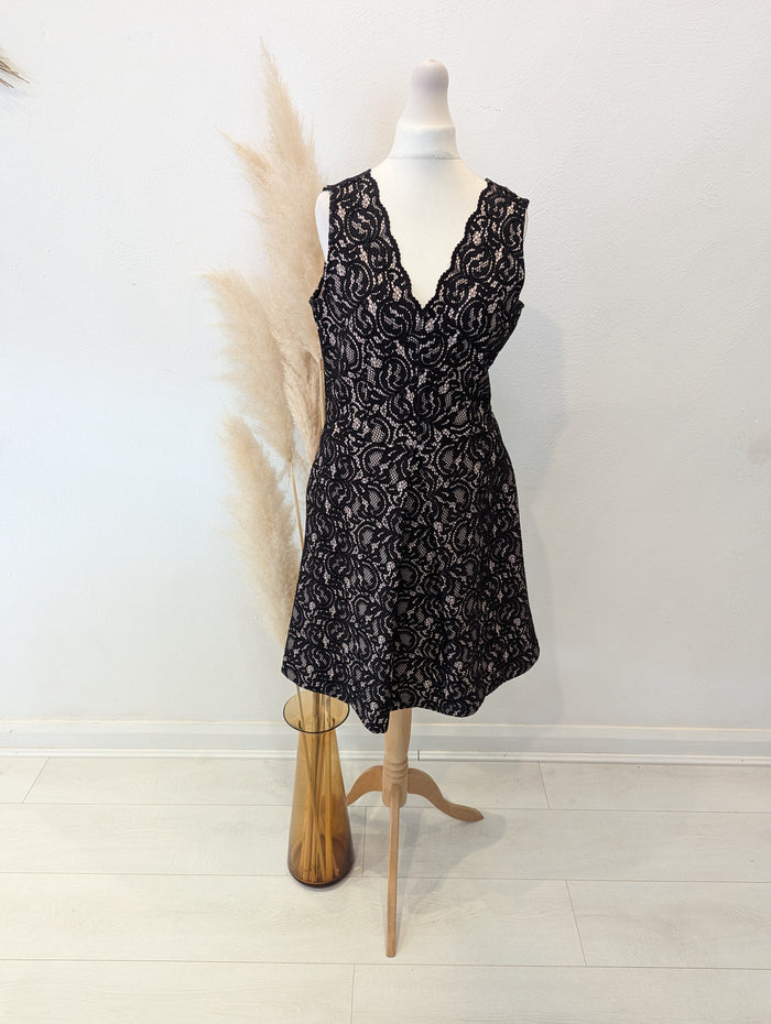 Warehouse Black Lace Dress 10