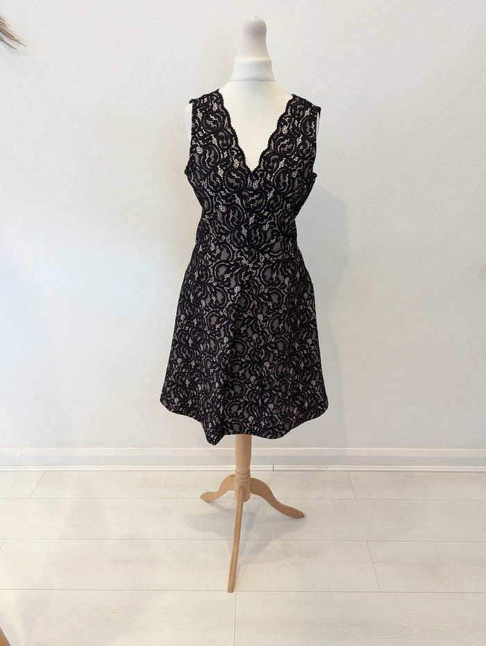Warehouse Black Lace Dress 10