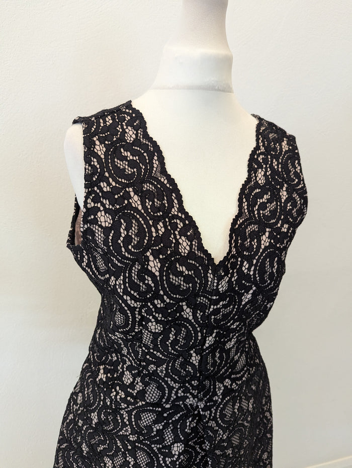 Warehouse Black Lace Dress 10