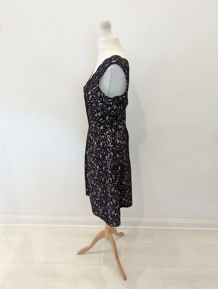 Warehouse Black Lace Dress 10
