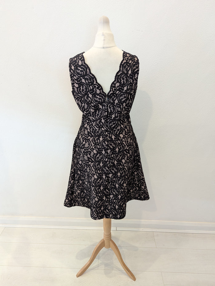 Warehouse Black Lace Dress 10