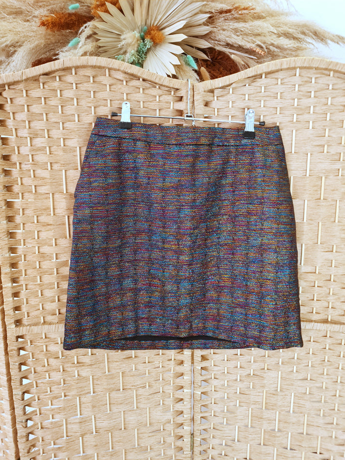 Warehouse Black sparkle skirt 12