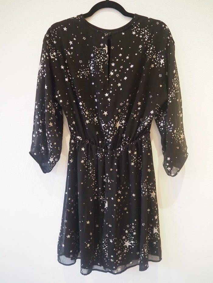 Warehouse Black Star Dress 8