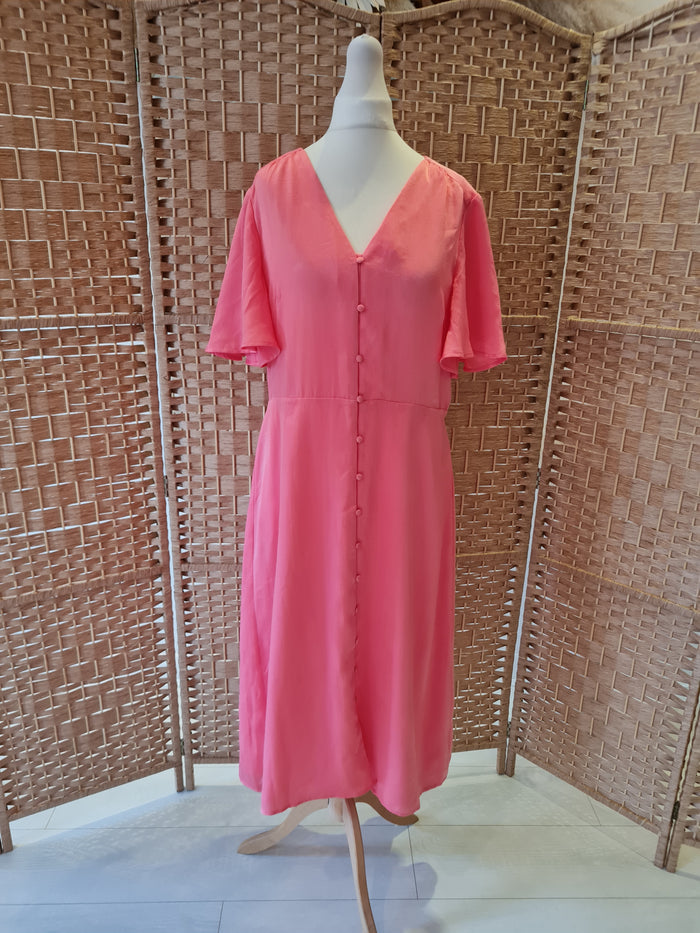 Warehouse Coral Midi Dress 14