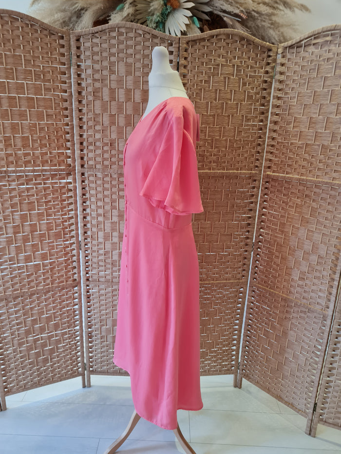 Warehouse Coral Midi Dress 14