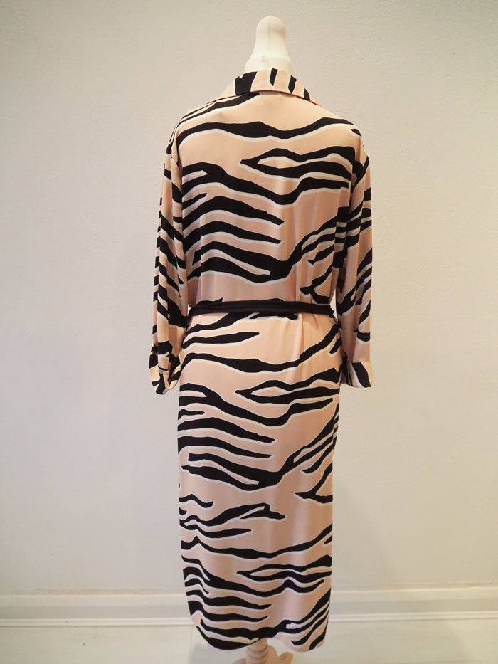 Warehouse Nude/Black Animal print Dress 14