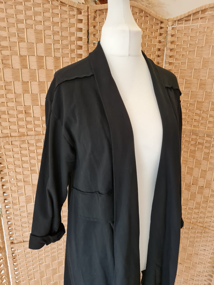 Waterfall jersey jacket in black one size