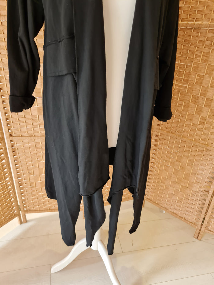 Waterfall jersey jacket in black one size