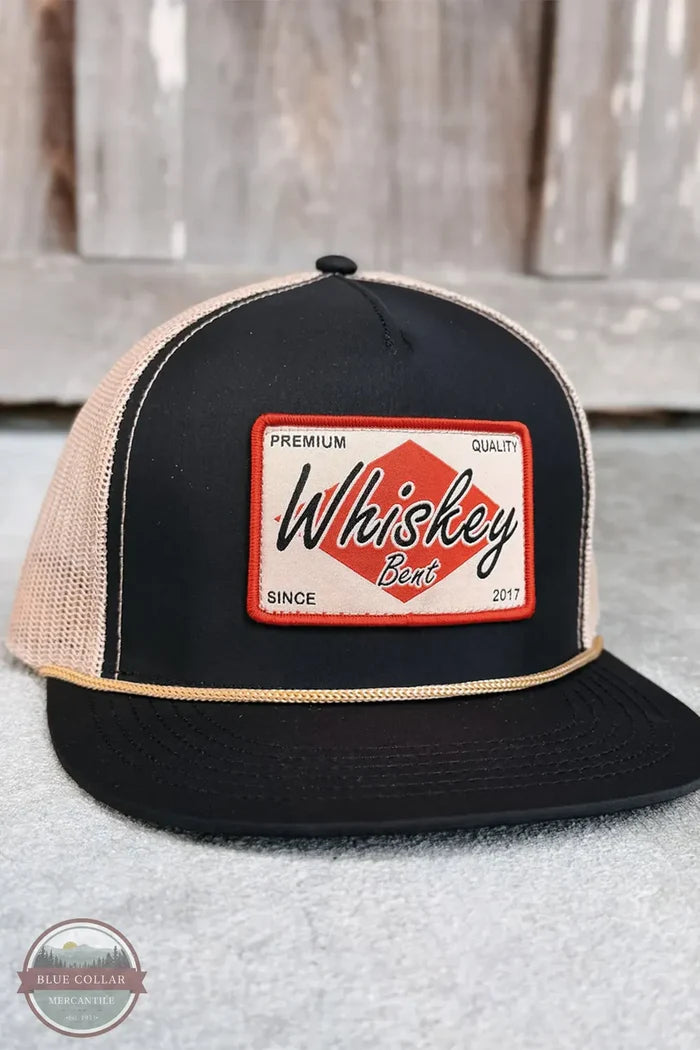 Whiskey Bent Hat Co. "The Diamond" Classic Trucker Ballcap angled view