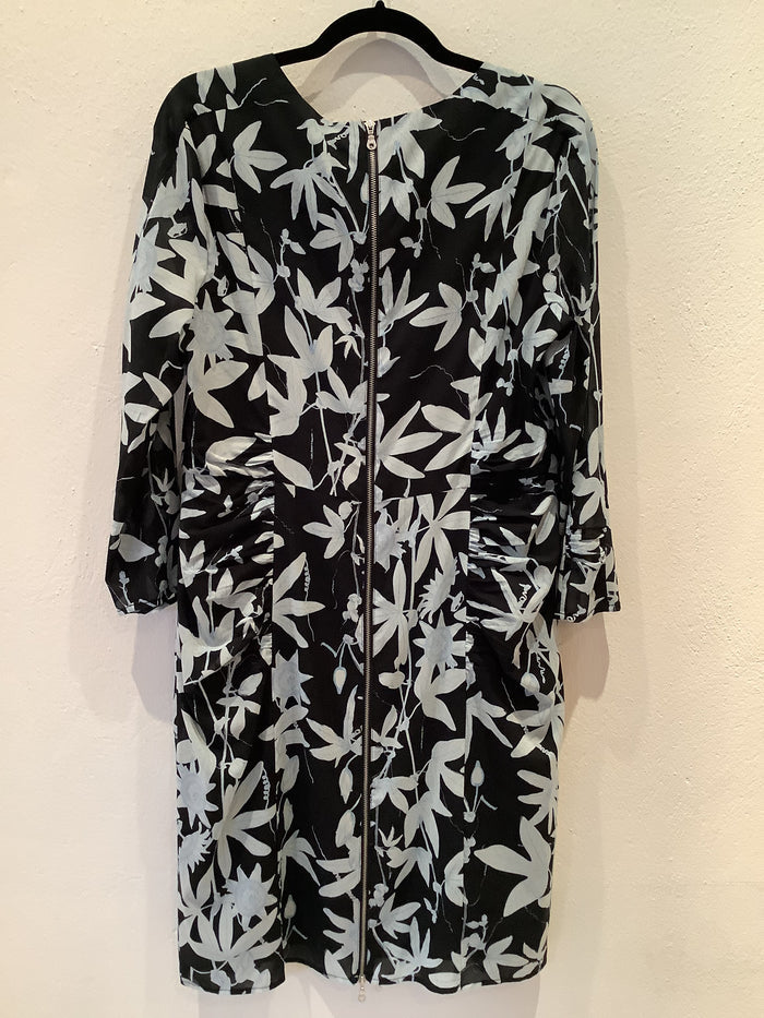 Whistle Navy/Lt Blue Leaf dress Size 16