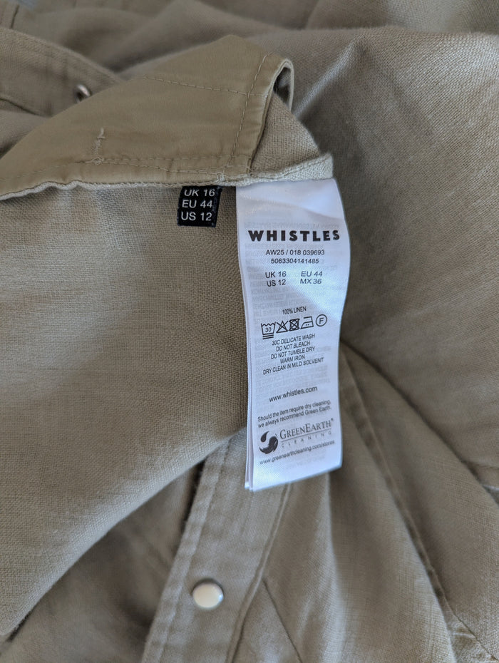 Whistles Beige Ellis Linen Jumpsuit 16