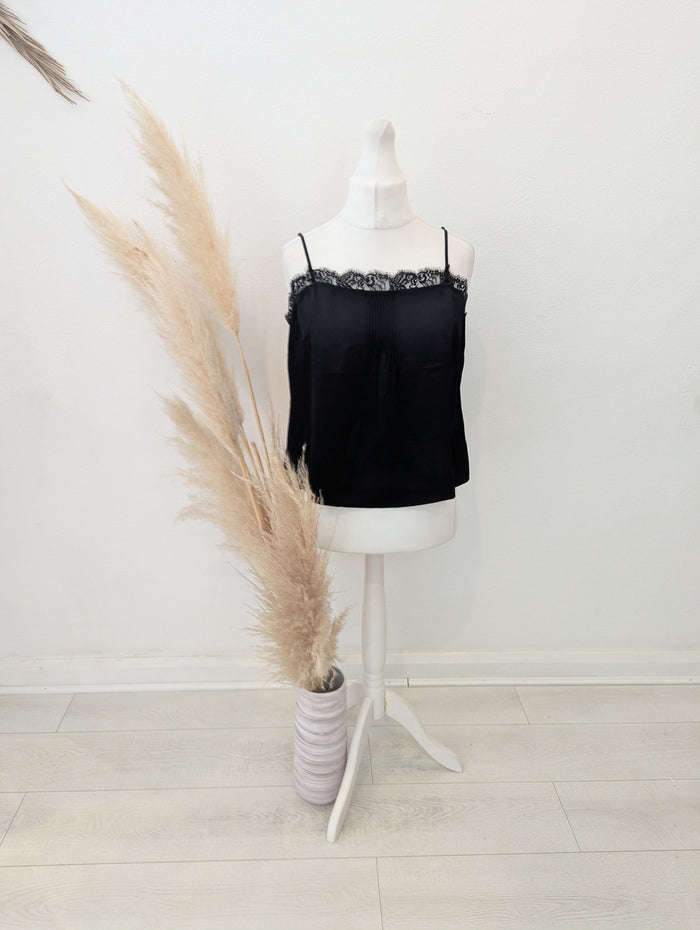Whistles Black lace trim Cami  14