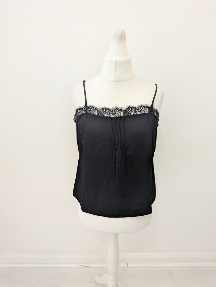 Whistles Black lace trim Cami  14