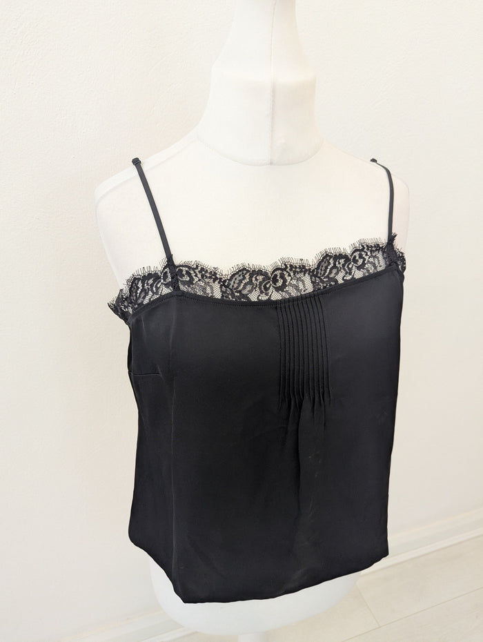 Whistles Black lace trim Cami  14