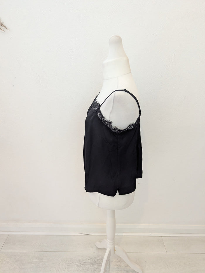Whistles Black lace trim Cami  14