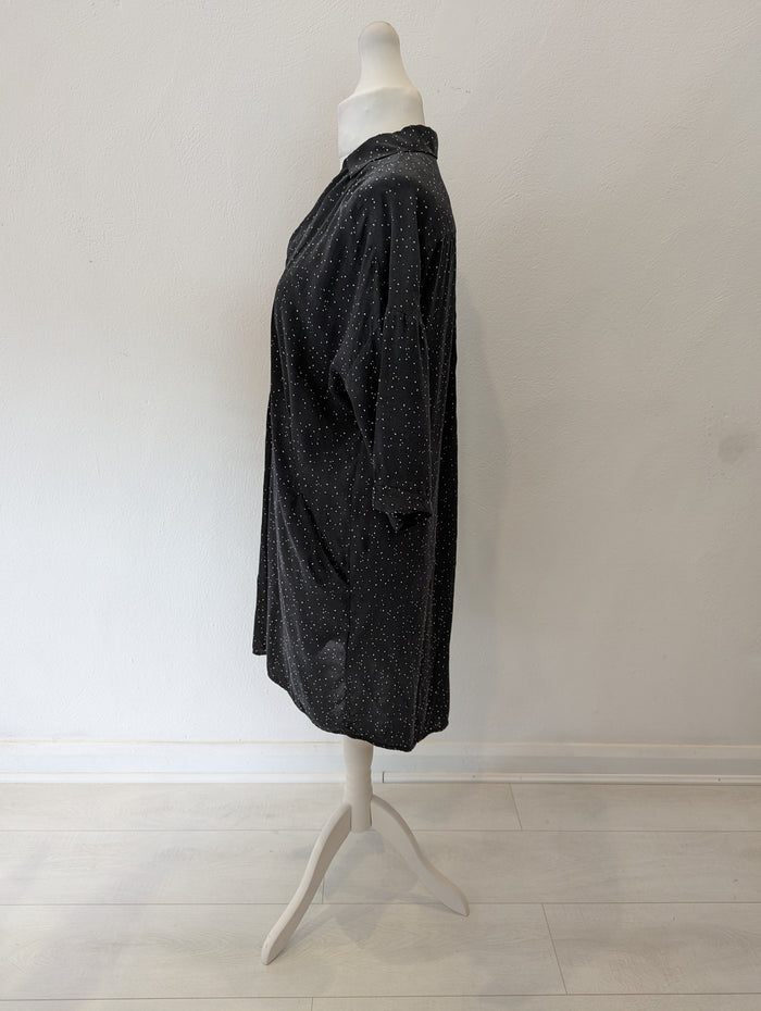 Whistles Black Smock Dress Size Medium