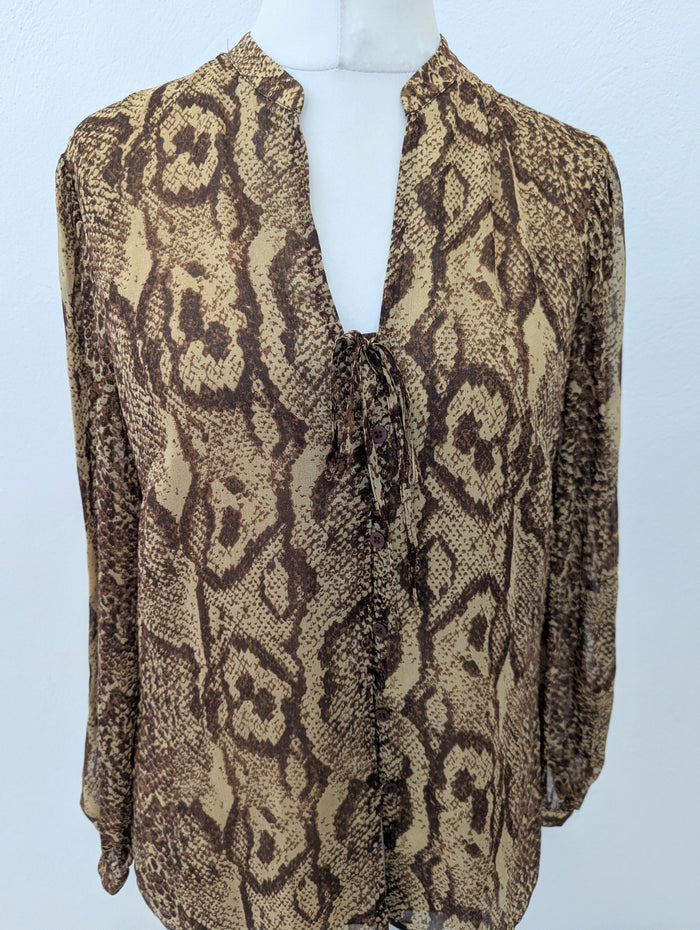 Whistles Brown Snake print Blouse 14