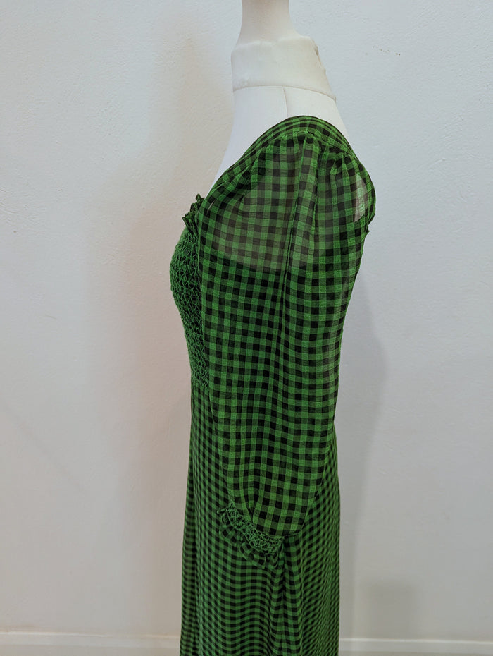 Whistles Green Gingham Dress 6