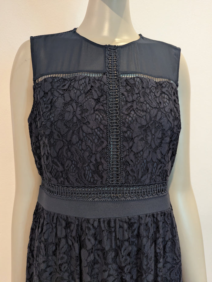 Whistles Navy Lace Dress 14