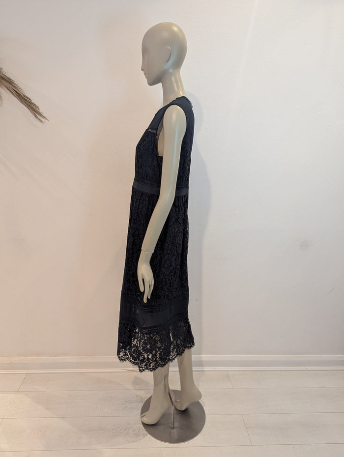 Whistles Navy Lace Dress 14