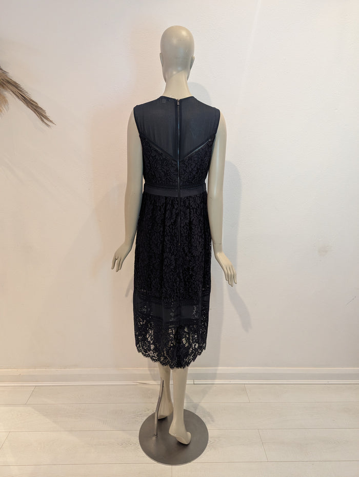 Whistles Navy Lace Dress 14