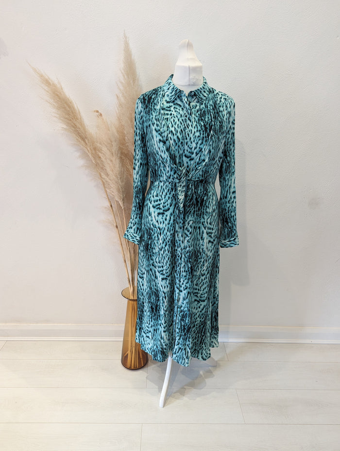Whistles Teal Animal Maxi Dress RRP £159 12