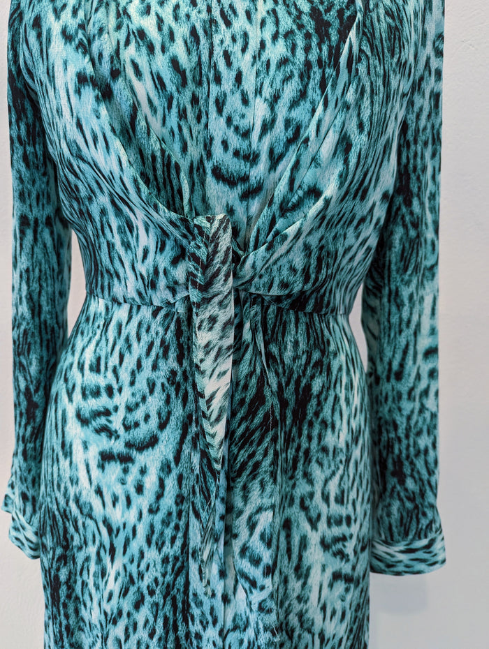 Whistles Teal Animal Maxi Dress RRP £159 12