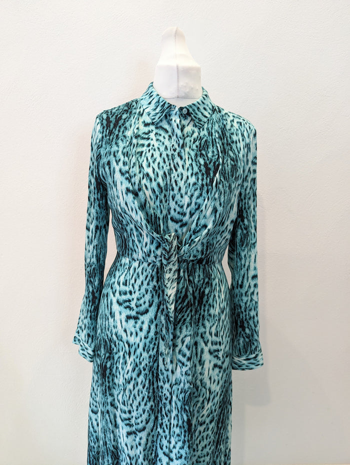 Whistles Teal Animal Maxi Dress RRP £159 12