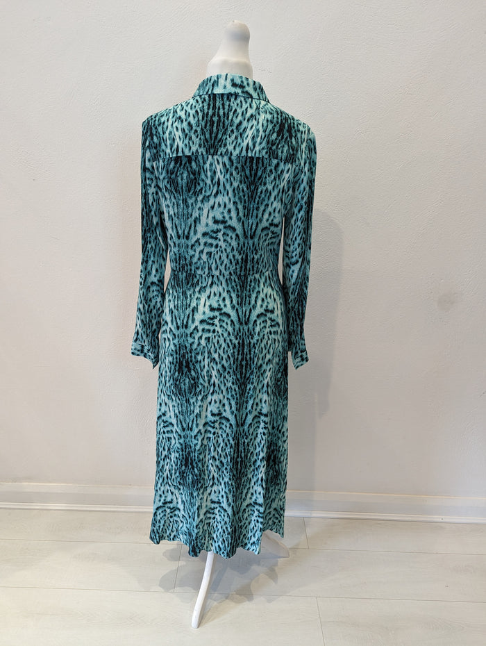 Whistles Teal Animal Maxi Dress RRP £159 12