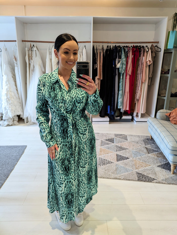 Whistles Teal Animal Maxi Dress RRP £159 12