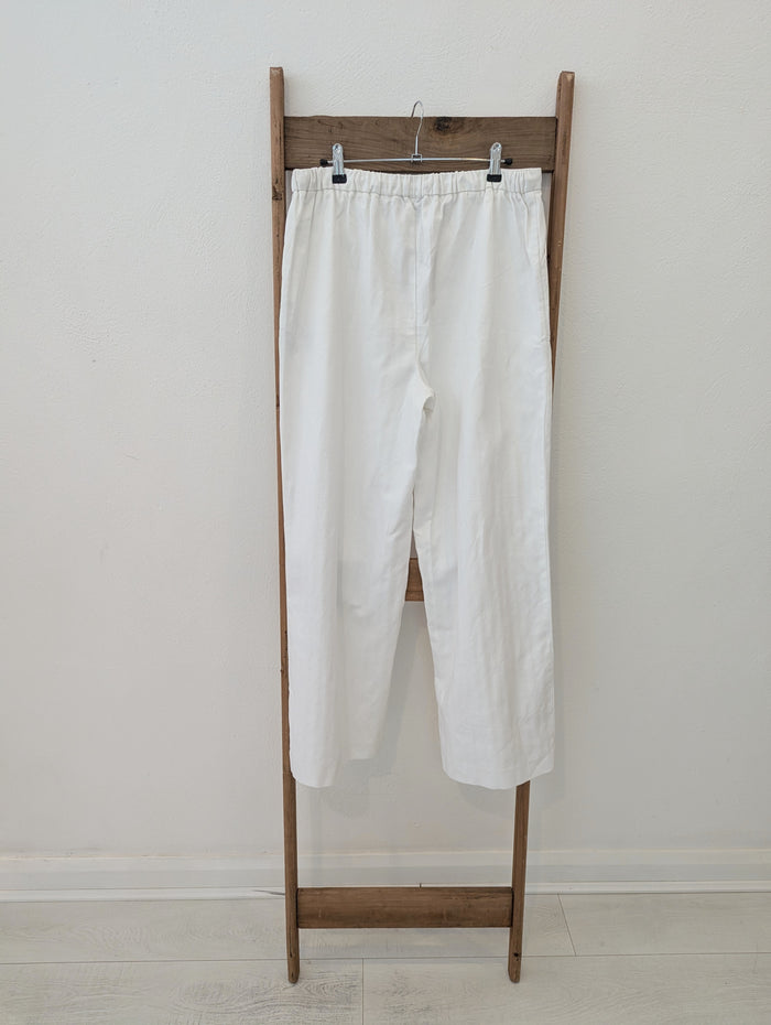 Whistles White linen Blend Trousers 14