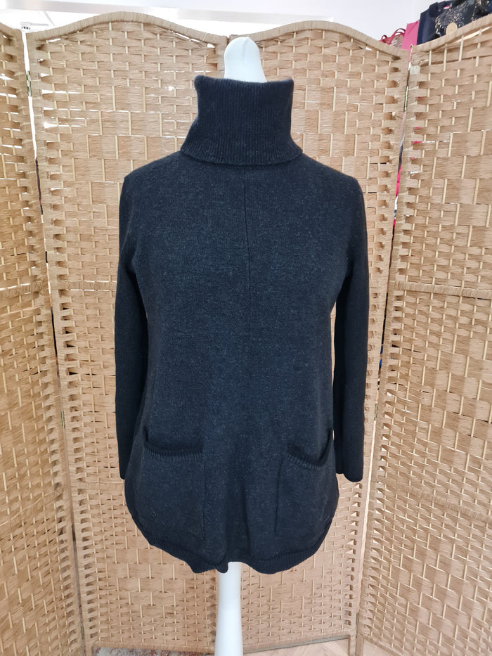 White Label Charcoal Roll Neck Jumper 10